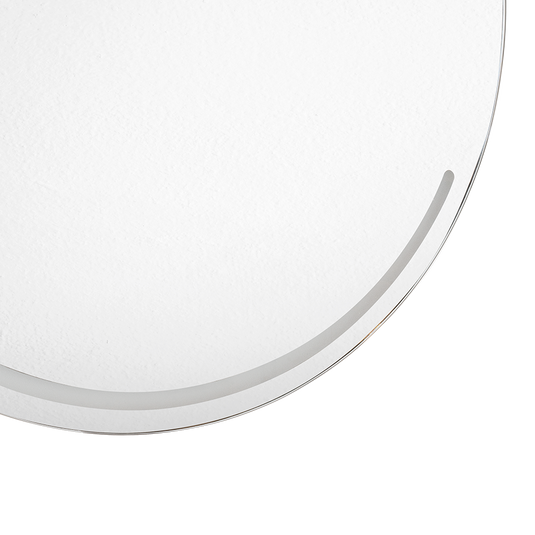 Espejo Circular Dallas, con Diseño en Sandblasting