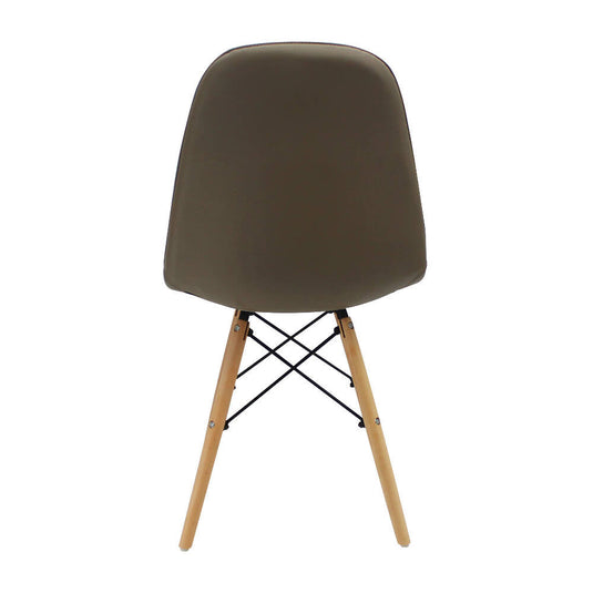 Kit por 4 Silla Botones Eames Acolchada - Beige