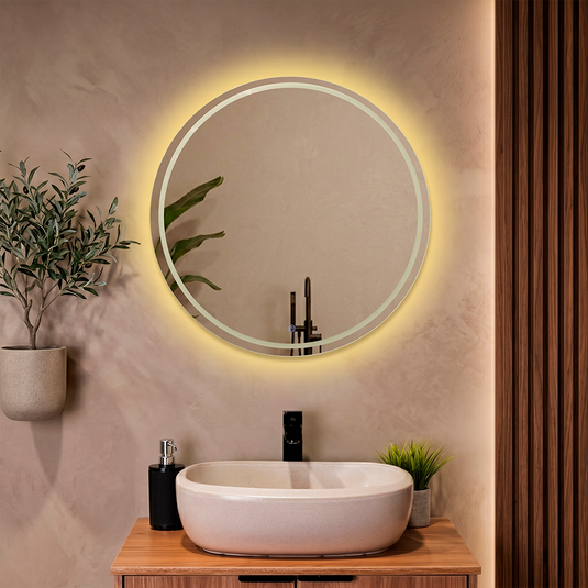 Espejo Circular Lotto, con Luz Led y Botón Touch