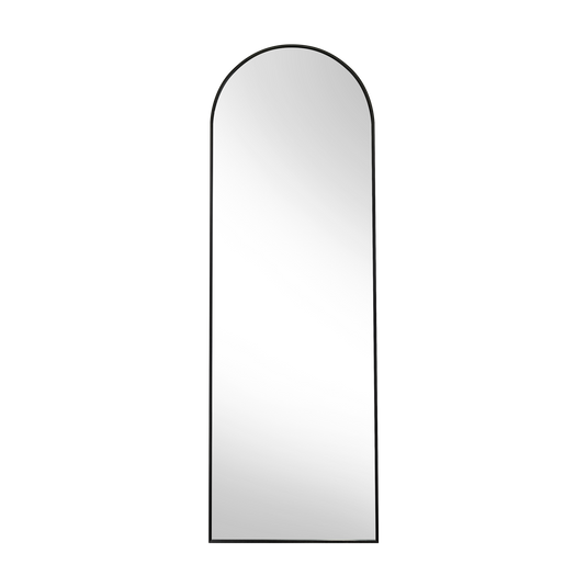 Espejo Rectangular de Piso Victoria, con Marco en Aluminio Negro