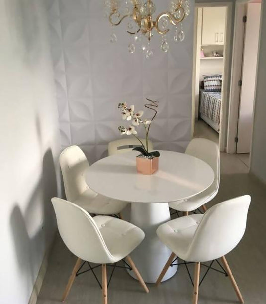 Silla Botones Eames Acolchada - Blanca
