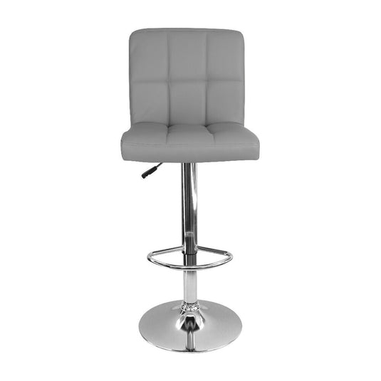 kit por 2 Silla Acolchada Tipo Bar - Gris