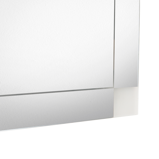 Espejo Rectangular Génova, Capri 75, Ensamble a la Pared con Diseño en Sandblasting