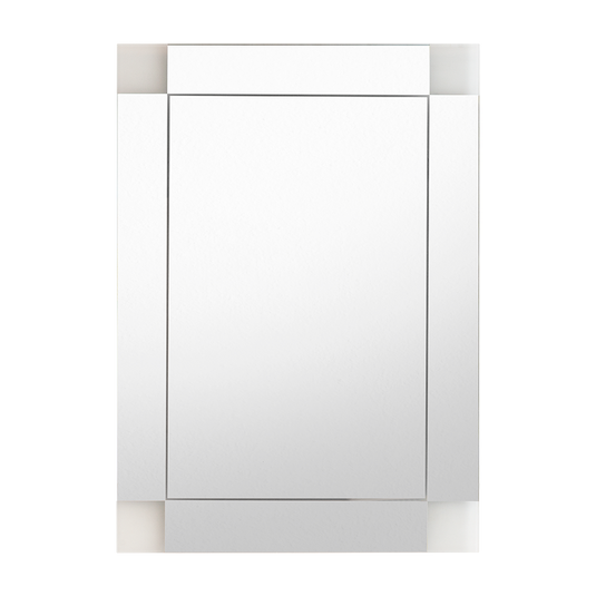 Espejo Rectangular Génova, Capri 75, Ensamble a la Pared con Diseño en Sandblasting