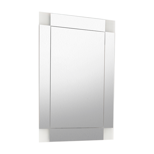 Espejo Rectangular Génova, Capri 75, Ensamble a la Pared con Diseño en Sandblasting