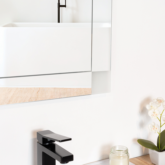 Espejo Rectangular Génova, Capri 75, Ensamble a la Pared con Diseño en Sandblasting