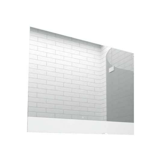 Espejo rectangular Palermo gris con luz LED y touch de 90 x 70 cm – vista 2