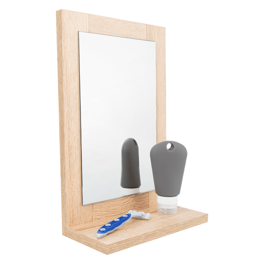 Espejo Rectangular Shaver, Gris, Diseño Moderno
