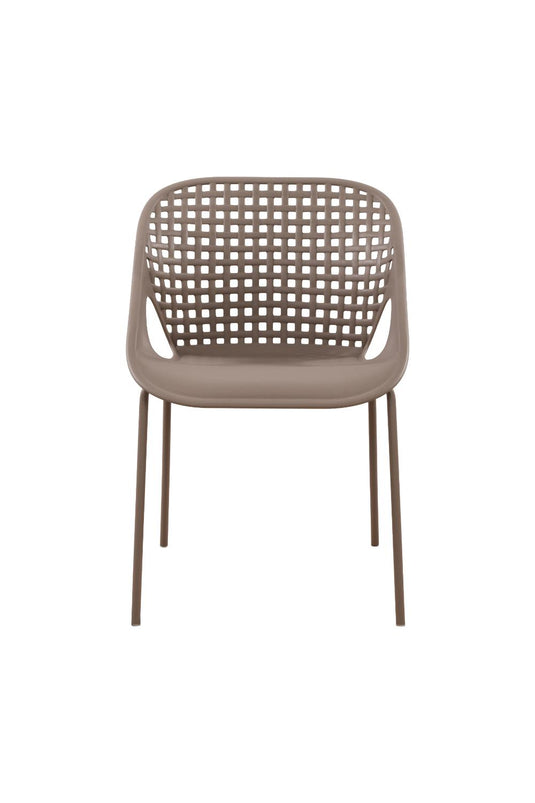 Silla Senit con Brazos, Color Taupe, Con espaldar y diseño Moderno