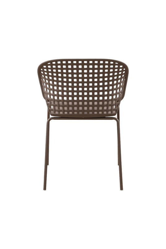 Silla Senit con Brazos, Color Taupe, Con espaldar y diseño Moderno