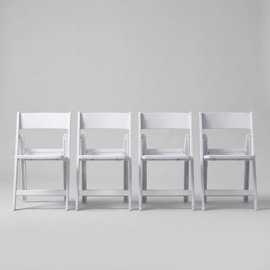 Set de 4 Sillas Plegables Erin, Blanco, Diseño Práctico y Funcional