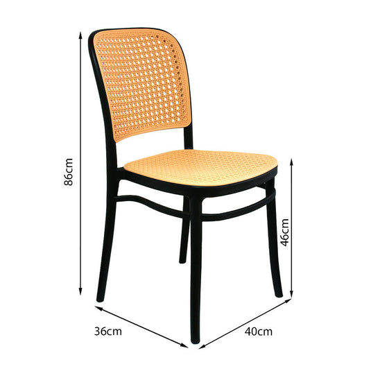 Silla Zimba Para Sala Comedor Jardín - 1145 Negro