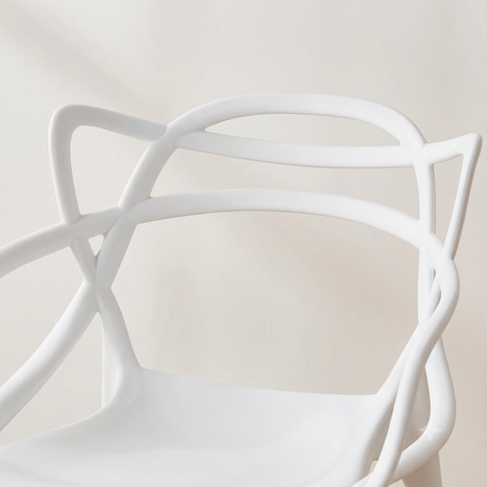 Silla para Bar Palermo, Blanco, con Reposa Pies Doble Propósito
