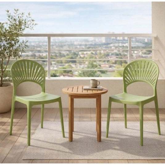 Set de 2 Sillas Paraíso, Color Verde, con Espaldar y Diseño Moderno