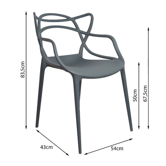 Silla Solna Para Sala Comedor Jardín - Gris