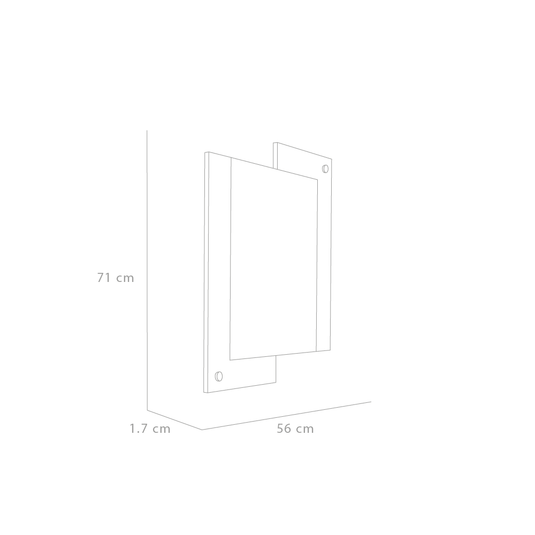 Espejo Rectangular Paduk, Color Madera Clara