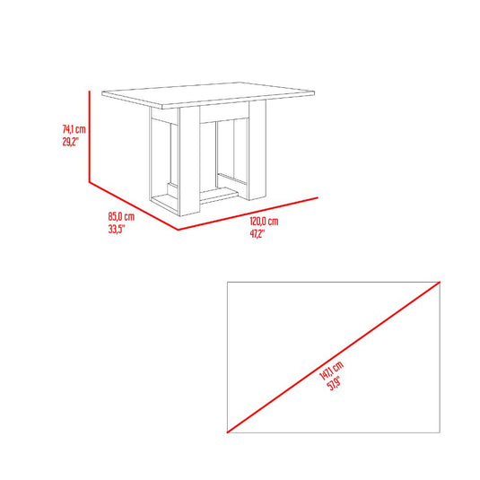 Comedor Volder, Nogal, con Amplia Superficie