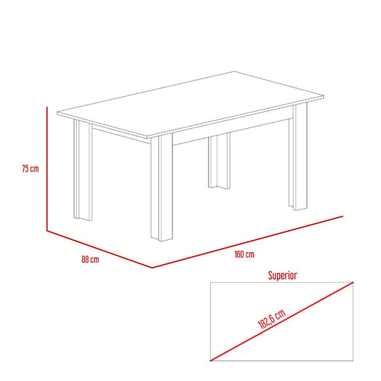 Combo Comedor Deri , Incluye Comedor y 4 Sillas