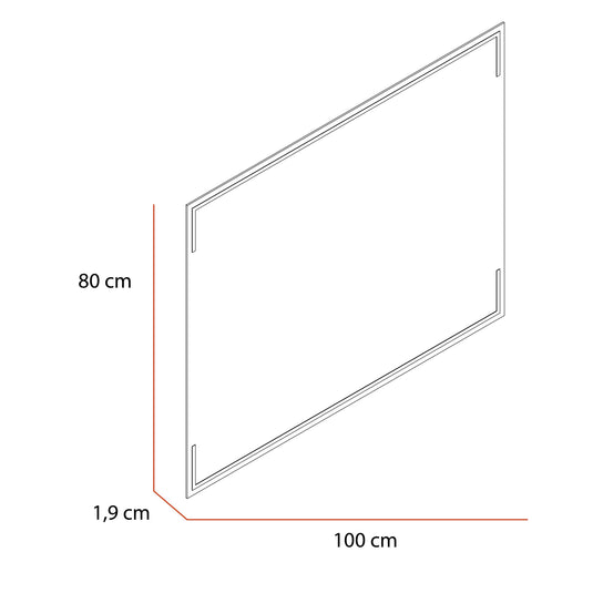 Espejo Terranova, En forma Rectangular - VIRTUAL MUEBLES