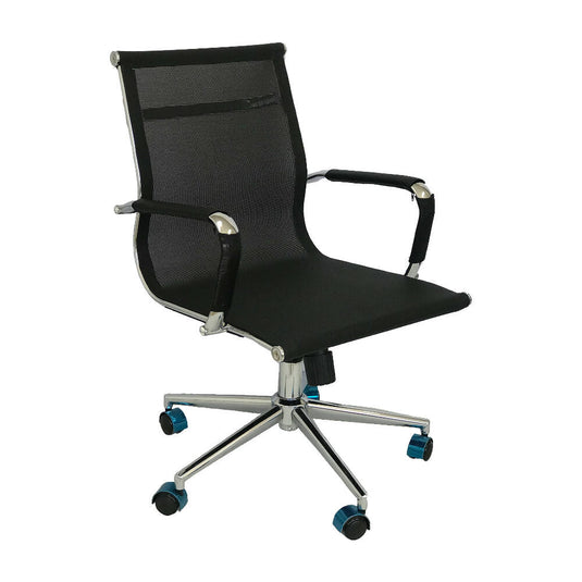 Kit Por 2 Silla Para Oficina Escritorio Baja - Negra