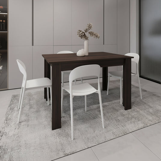 Combo Nordika, Incluye comedor y 4 Sillas Con espaldar Color Blanco