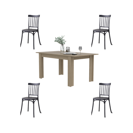 Combo Comedor Deri , Incluye Comedor y 4 Sillas