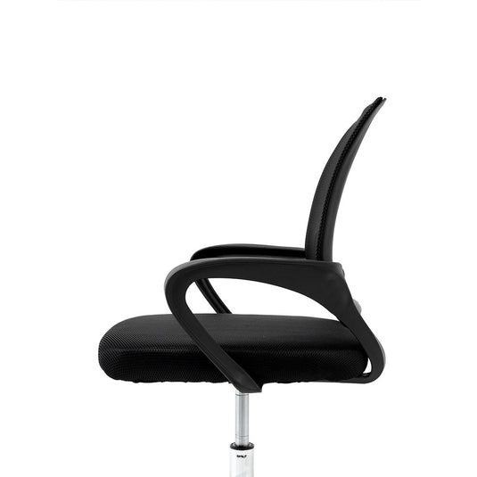 Silla de Oficina Operativa Mesh con Base Cromada, Negro