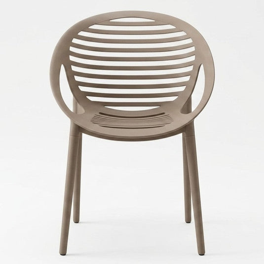 Set de 4 Sillas Tokio con Brazos, Color Taupe, con Espaldar y Diseño Moderno