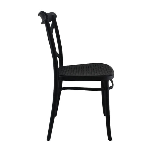 Silla Plast Para Comedor Jardin - 1146 Negro - Negro