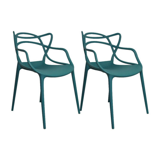 Kit por 2 Silla Solna Tipo Master Jardín - Azul Petroleo