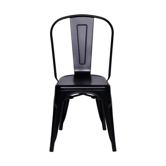 Kit por 2 Silla Tolix Metalica Para Comedor Restaurante -Negra