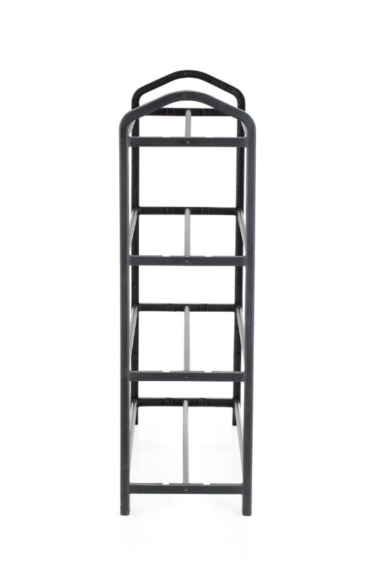 Zapatero organizador Tody, Negro, de 4 niveles con amplio espacio para 8 pares