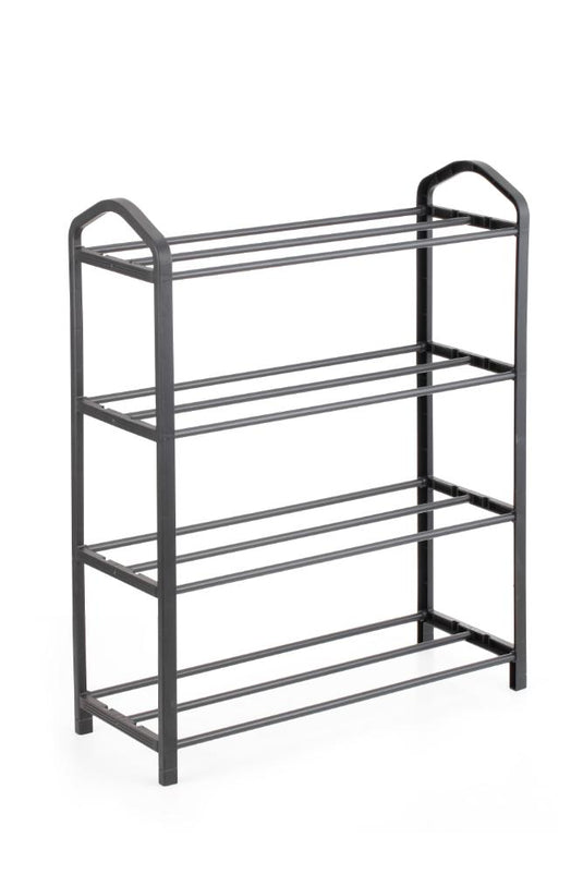 Zapatero organizador Tody, Negro, de 4 niveles con amplio espacio para 8 pares