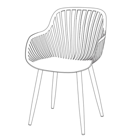 Set de 2 Sillas Victoria, Negro, con Espaldar Minimalista y Diseño Moderno