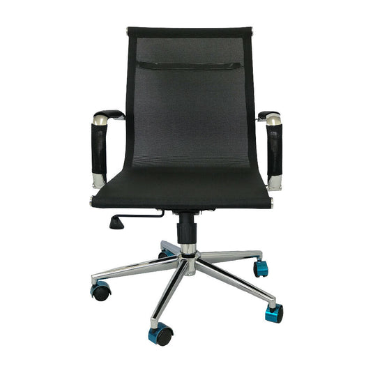 Kit Por 2 Silla Para Oficina Escritorio Baja - Negra