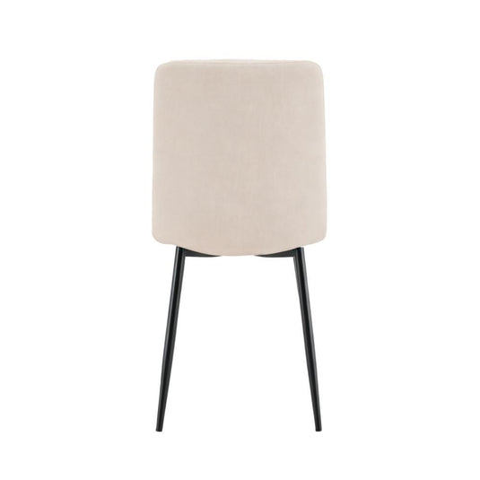 Set de 4 Sillas de Comedor Flex, Color Beige, con Espaldar y Diseño Moderno