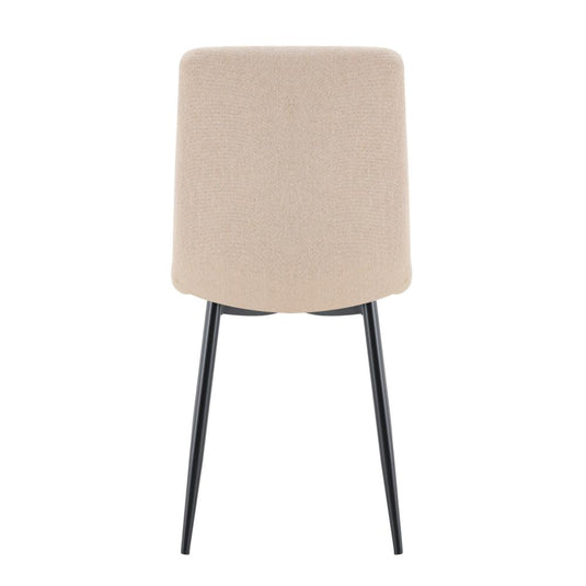Set de 4 Sillas de Comedor Lusitano, Beige, con Espaldar y Diseño Moderno