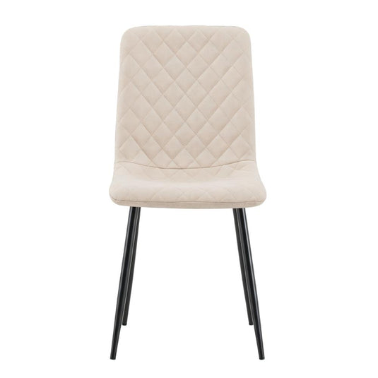 Set de 4 Sillas de Comedor Loretto, Beige, con Espaldar y Diseño Moderno