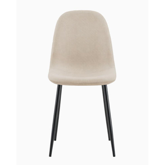 Set de 4 Sillas de Comedor Margarita, Beige, con Espaldar y Diseño Moderno