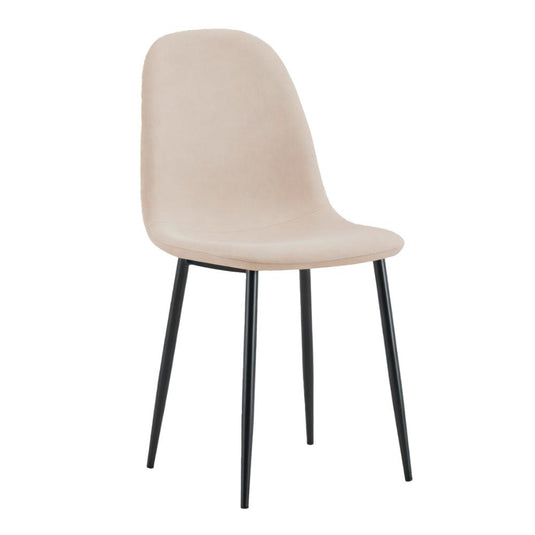 Set de 4 Sillas de Comedor Margarita, Beige, con Espaldar y Diseño Moderno