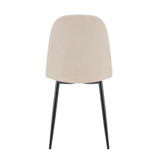 Set de 4 Sillas de Comedor Margarita, Beige, con Espaldar y Diseño Moderno