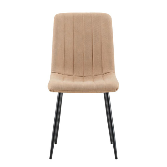 Set de 4 Sillas de Comedor Lusitano, Café, con Espaldar y Diseño Moderno