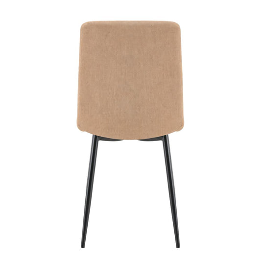 Set de 4 Sillas de Comedor Lusitano, Café, con Espaldar y Diseño Moderno