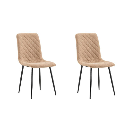 Set de 2 Sillas de Comedor Loretto, Café, con Espaldar y Diseño Moderno