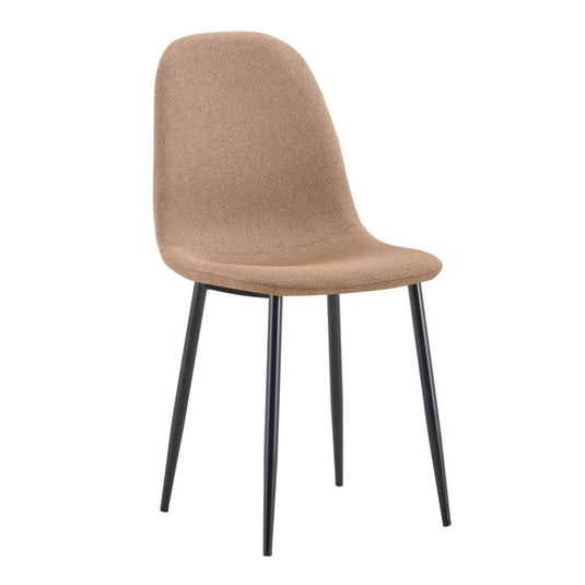 Set de 4 Sillas de Comedor Margarita, Café, con Espaldar y Diseño Moderno