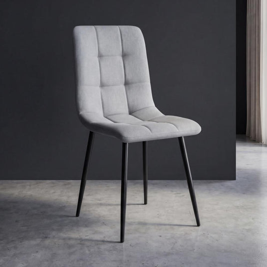Silla de Comedor Flex, Color Gris, con Espaldar y Diseño Moderno