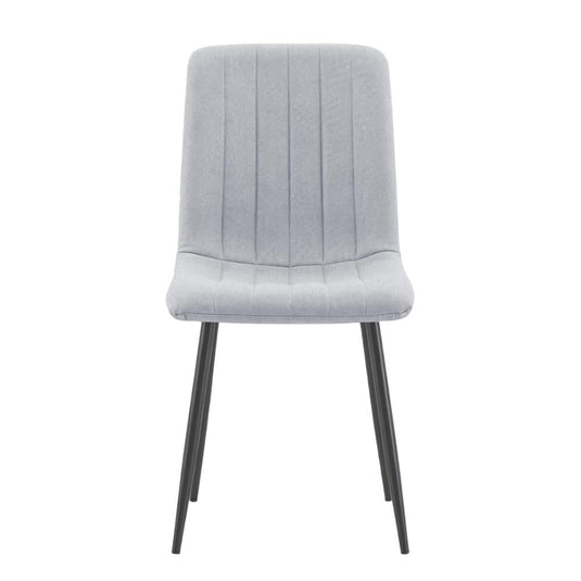 Set de 4 Sillas de Comedor Lusitano, Gris, con Espaldar y Diseño Moderno
