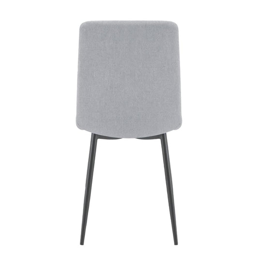 Set de 4 Sillas de Comedor Lusitano, Gris, con Espaldar y Diseño Moderno