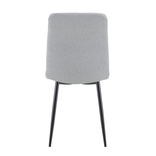 Set de 4 Sillas de Comedor Sorrento, Gris Claro, con Espaldar y Diseño Moderno