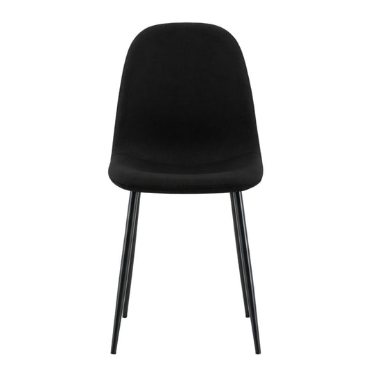 Set de 4 Sillas de Comedor Margarita, Negro, con Espaldar y Diseño Moderno